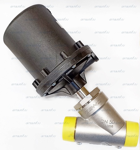 Клапан наклонный седельный с пневмоприводом, 554 50D, 6037 51 2, Gemu 