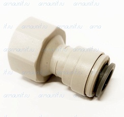 Переходник CI321214S, 3/8" x 1/2", цанга/внут. резьба BSP, ацеталь-сополимер, JG