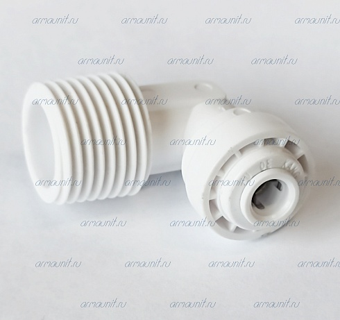 Уголок резьбовой понижающий, 1/2" х 1/4", цанга/наруж. резьба