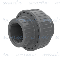 Муфта разъемная с внутренней резьбой, PVC-U, Praher plastics