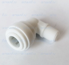 Уголок резьбовой понижающий, 3/8" x 1/8", цанга/нар. резьба