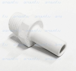 Коннектор PP051222W, 3/8" x 1/4", стержень/нар. резьба NPTF, полипропилен, JG