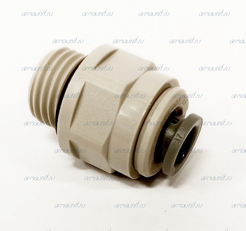 Коннектор PI010812S, 1/4" x 1/4", цанга/наружн. резьба BSP, ацеталь-сополимер, JG