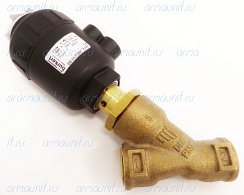 Клапан наклонный седельный с пневмоприводом, тип 2000, A15 PTFE VA, G1/2, Pmed 15 bar, Pilot 4-10 bar, Burkert