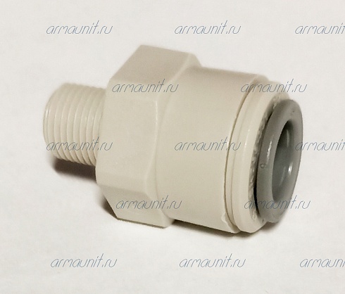 Коннектор PI011221S, 3/8" x 1/8", цанга/наружн. резьба, BSP, ацеталь-сополимер, JG