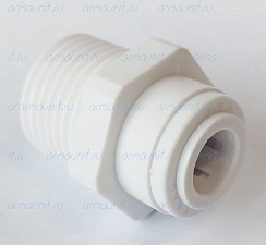 Коннектор, 3/8" х 1/2", цанга/наруж. резьба (PP011224W, JG)