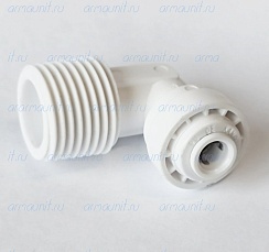 Уголок резьбовой понижающий, 1/2" х 1/4", цанга/наруж. резьба