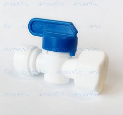 Кран шаровой запорный, 3/8" х 1/4", цанга/внутр. резьба