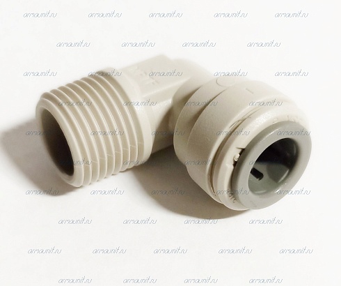 Уголок резьбовой PI481223S, 3/8" x 3/8", цанга/нар. резьба NPTF, ацеталь-сополимер, JG