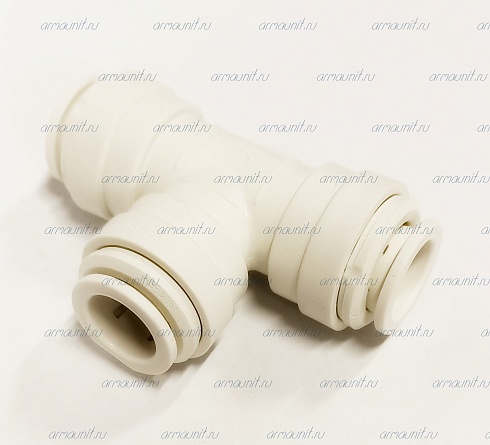 Тройник равнопроходный PP0216W, 1/2" х 1/2" х 1/2", цанга/цанга/цанга, полипропилен, JG